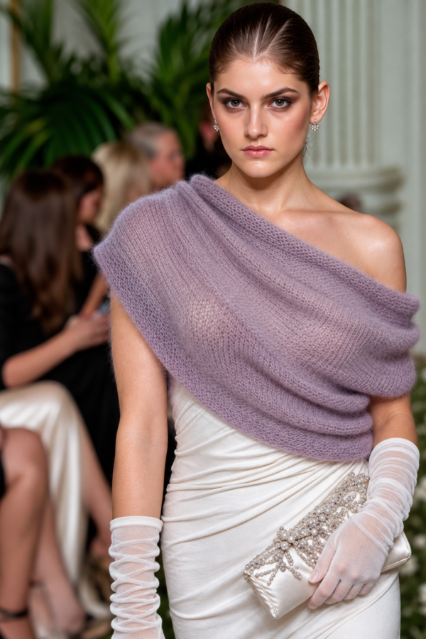 two way brushed alpaca wrap